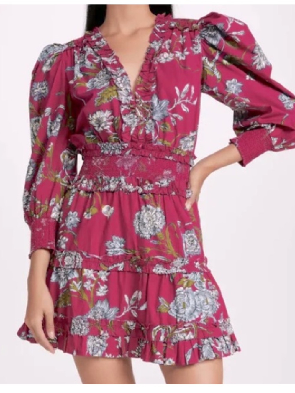 Love The Label Wanda Print Dress| v neck floral mini dress